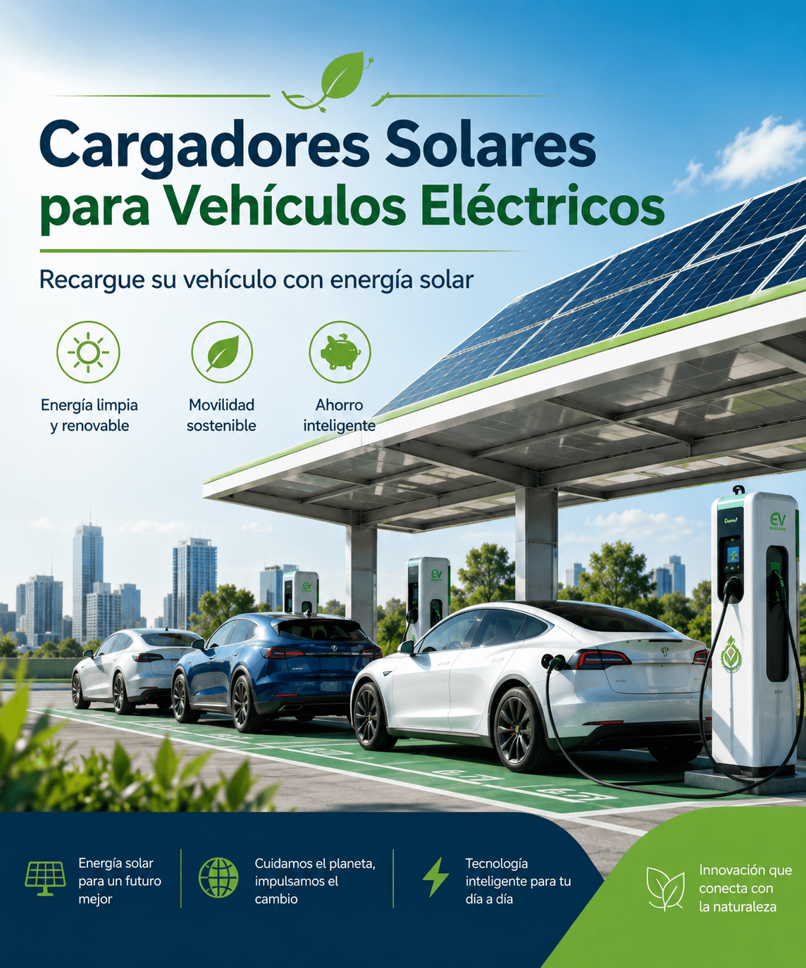 Cargadores Solares para Vehiculos Eléctricos